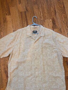 Eddie Bauer Beige/Tan  Short-Sleeve Button-Up Shirt XL